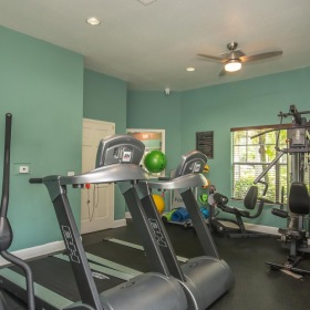 Get your workout on a gym with exercise equipment
